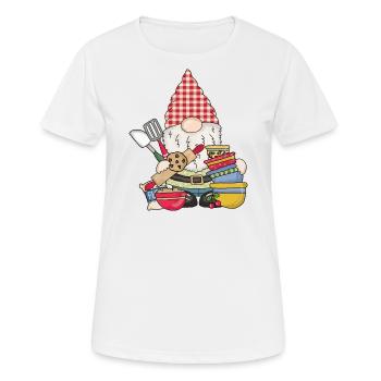 Bäcker Bäckerin Hobbybäcker Backen Wichtel Gnom - Frauen T-Shirt atmungsaktiv - Weiß - Vorne - AI Model Female 172 dark (172cm)