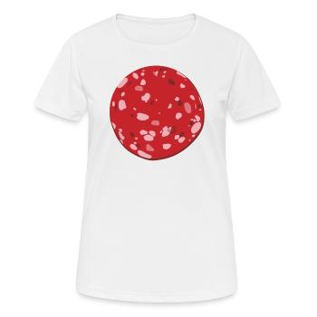 Blutwurst Karneval Kostüm Wurst Fleischesser - Frauen T-Shirt atmungsaktiv - Weiß - Vorne - AI Model Female 172 dark (172cm)