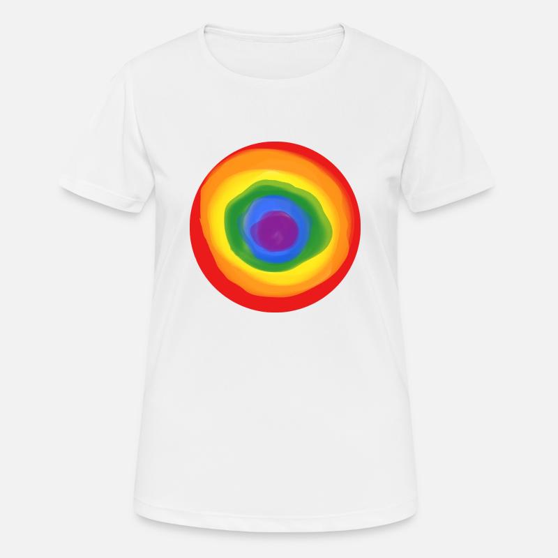 Evil Eye? No, Rainbow Eye ;) - Women's Breathable T-Shirt - white