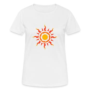 Tribal Sonnensymbol Tribal Tattoo Geschenkidee - Frauen T-Shirt atmungsaktiv - Weiß - Vorne - AI Model Female 172 dark (172cm)
