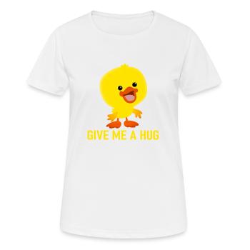 Give me a hug - duckling - Women's Breathable T-Shirt - white - Front - AI Model Female 172 dark (172cm)