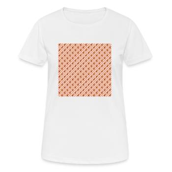 Fruit Neck Gator Striped Peaches - Women's Breathable T-Shirt - white - Front - AI Model Female 172 dark (172cm)