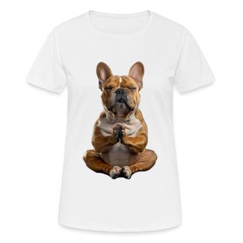 Bouledogue - T-shirt respirant Femme - blanc - Devant - AI Model Female 172 dark (172cm)