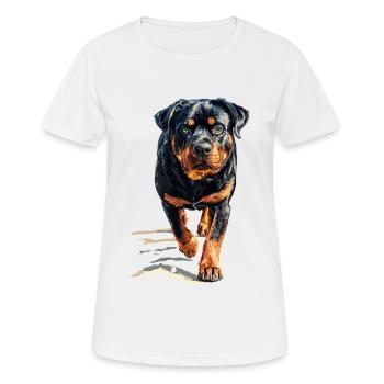 Rottweiler - Frauen T-Shirt atmungsaktiv - Weiß - Vorne - AI Model Female 172 dark (172cm)
