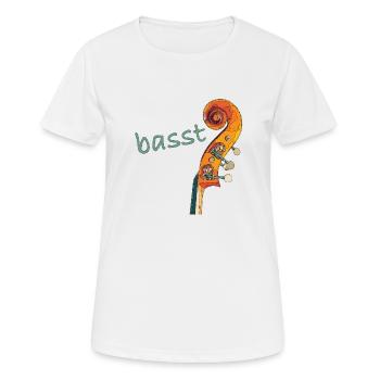bass1 3 - Frauen T-Shirt atmungsaktiv - Weiß - Vorne - AI Model Female 172 dark (172cm)