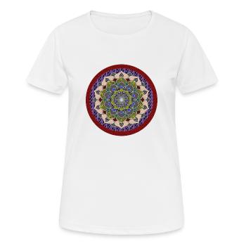 Vintage Blume des Lebens - Frauen T-Shirt atmungsaktiv - Weiß - Vorne - AI Model Female 172 dark (172cm)