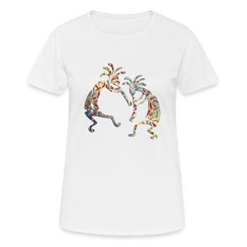Kokopelli Musicans Friends Duo 4 - T-shirt respirant Femme - blanc - Devant - AI Model Female 172 dark (172cm)