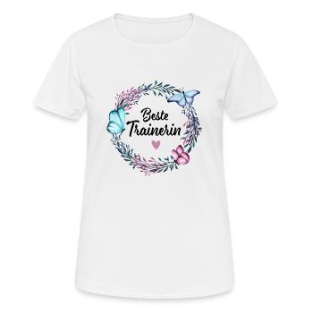 Beste Trainerin Danke schön Abschied Geschenk Frau - Frauen T-Shirt atmungsaktiv - Weiß - Vorne - AI Model Female 172 dark (172cm)