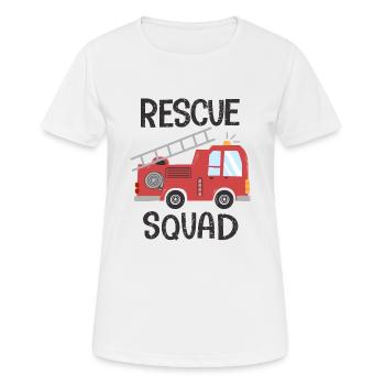 Camion de Pompier sapeurs pompiers - T-shirt respirant Femme - blanc - Devant - AI Model Female 172 dark (172cm)
