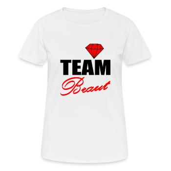 JGA - Frauen T-Shirt atmungsaktiv - Weiß - Vorne - AI Model Female 172 dark (172cm)