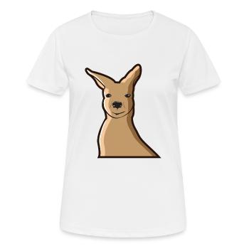 Kangourou Kangourou Australie Marsupial Pouch - T-shirt respirant Femme - blanc - Devant - AI Model Female 172 dark (172cm)