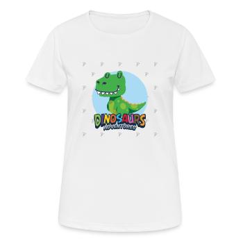 Dinosaurs Adventures - Frauen T-Shirt atmungsaktiv - Weiß - Vorne - AI Model Female 172 dark (172cm)