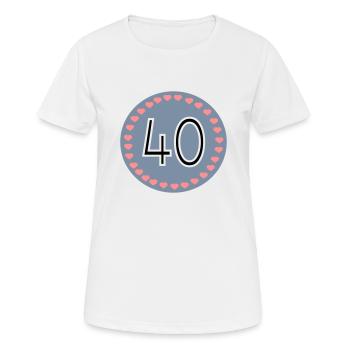 40th birthday - Women's Breathable T-Shirt - white - Front - AI Model Female 172 dark (172cm)