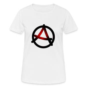 Anarchie, anarchie, symbole anarchiste - T-shirt respirant Femme - blanc - Devant - AI Model Female 172 dark (172cm)