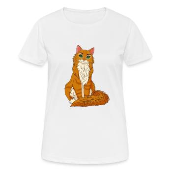 Luna chat - T-shirt respirant Femme - blanc - Devant - AI Model Female 172 dark (172cm)