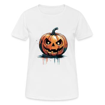 Citrouilles-lanternes d’Halloween - T-shirt respirant Femme - blanc - Devant - AI Model Female 172 dark (172cm)