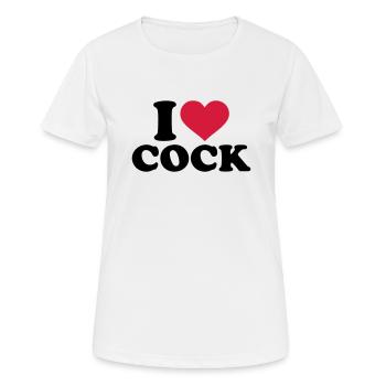 Penis - Frauen T-Shirt atmungsaktiv - Weiß - Vorne - AI Model Female 172 dark (172cm)