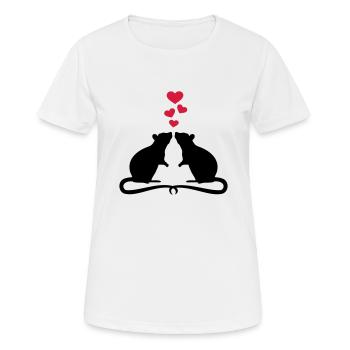 Ratte - Frauen T-Shirt atmungsaktiv - Weiß - Vorne - AI Model Female 172 dark (172cm)