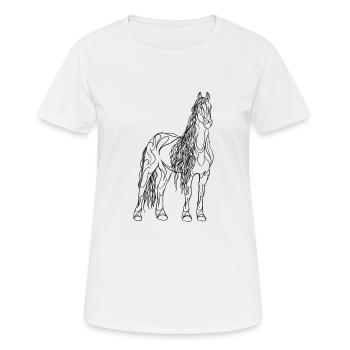 Beautiful horse - Women's Breathable T-Shirt - white - Front - AI Model Female 172 dark (172cm)