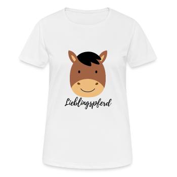 Lieblingspferd - Frauen T-Shirt atmungsaktiv - Weiß - Vorne - AI Model Female 172 dark (172cm)