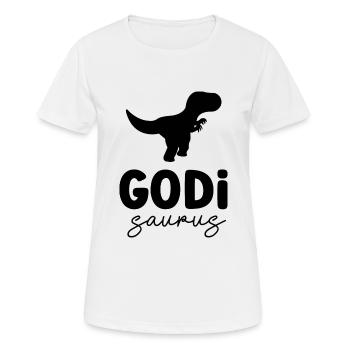 Godi Saurus zur Godi befördert Patentante Österrei - Frauen T-Shirt atmungsaktiv - Weiß - Vorne - AI Model Female 172 dark (172cm)