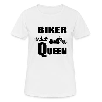 Motorrad - Frauen T-Shirt atmungsaktiv - Weiß - Vorne - AI Model Female 172 dark (172cm)