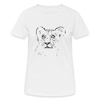 Lion Cub - Frauen T-Shirt atmungsaktiv - Weiß - Vorne - AI Model Female 172 dark (172cm)