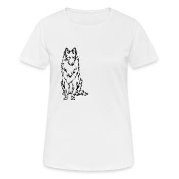 Chien de berger belge Groenendael - T-shirt respirant Femme - blanc - Devant - AI Model Female 172 dark (172cm)