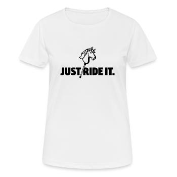 Just ride it - Women's Breathable T-Shirt - white - Front - AI Model Female 172 dark (172cm)
