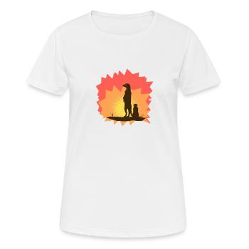 Silhouette de suricate Silhouette de suricate - T-shirt respirant Femme - blanc - Devant - AI Model Female 172 dark (172cm)