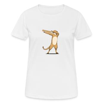 Meerkat Meerkat Design Dab - Women's Breathable T-Shirt - white - Front - AI Model Female 172 dark (172cm)