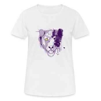 Panther Wild Cat Wild Katze Kunst Art - Women's Breathable T-Shirt - white - Front - AI Model Female 172 dark (172cm)