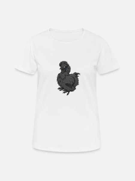 Seidenhuhn Hühner Huhn Ei Züchter Geschenk - Frauen T-Shirt atmungsaktiv - Weiß