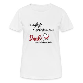 Beste Erzieherin der Welt! Danke! - Frauen T-Shirt atmungsaktiv - Weiß - Vorne - AI Model Female 172 dark (172cm)