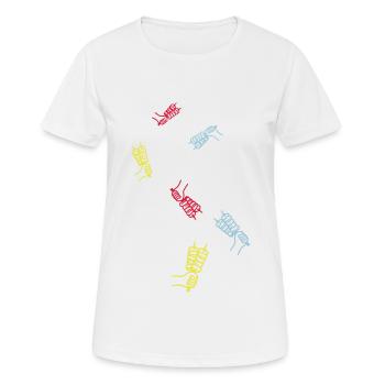 Spieß grill Icon - Frauen T-Shirt atmungsaktiv - Weiß - Vorne - AI Model Female 172 dark (172cm)
