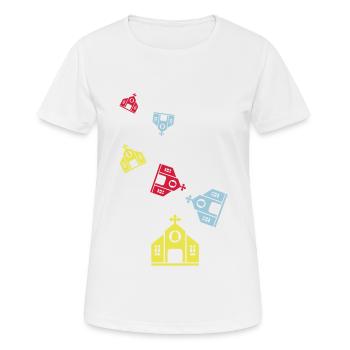 Foi de l’Église - T-shirt respirant Femme - blanc - Devant - AI Model Female 172 dark (172cm)