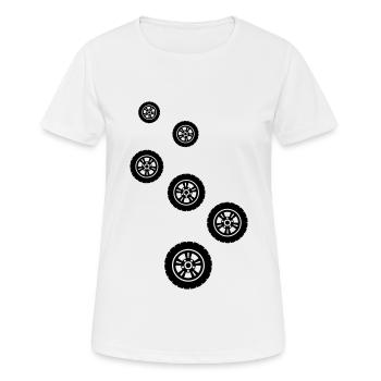 Reifen tuning - Frauen T-Shirt atmungsaktiv - Weiß - Vorne - AI Model Female 172 dark (172cm)