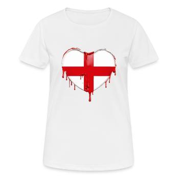 DRAPEAU ANGLAIS DRAPEAU ANGLETERRE - T-shirt respirant Femme - blanc - Devant - AI Model Female 172 dark (172cm)