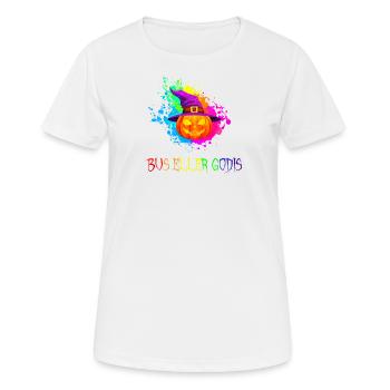 Halloween Bus eller godis Pumpkin Gift Idea - Women's Breathable T-Shirt - white - Front - AI Model Female 172 dark (172cm)