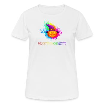 Halloween Dolcetto O Scherzetto Geschenkidee - Frauen T-Shirt atmungsaktiv - Weiß - Vorne - AI Model Female 172 dark (172cm)