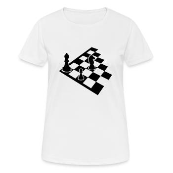 Schach - Frauen T-Shirt atmungsaktiv - Weiß - Vorne - AI Model Female 172 dark (172cm)