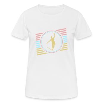 slackline - T-shirt respirant Femme - blanc - Devant - AI Model Female 172 dark (172cm)