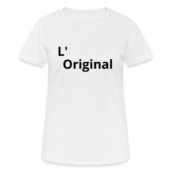 L' original - Original - T-shirt respirant Femme - blanc - Devant - AI Model Female 172 dark (172cm)