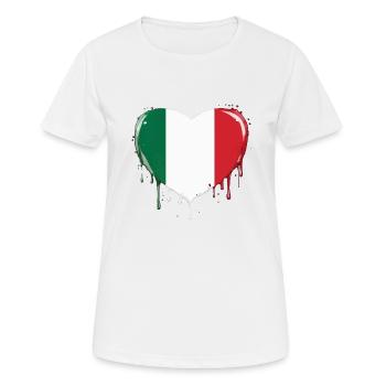 DRAPEAU ITALIEN DRAPEAU ITALIE - T-shirt respirant Femme - blanc - Devant - AI Model Female 172 dark (172cm)