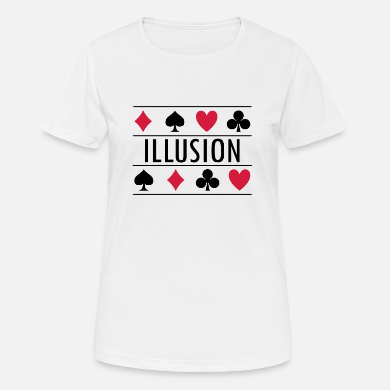 Illusion with map symbols - Women's Breathable T-Shirt - white