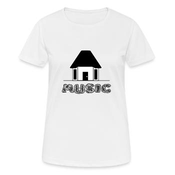 HOUSE MUSIC - T-shirt respirant Femme - blanc - Devant - AI Model Female 172 dark (172cm)