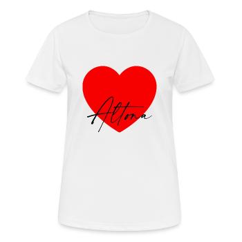 i Love Altona - Frauen T-Shirt atmungsaktiv - Weiß - Vorne - AI Model Female 172 dark (172cm)