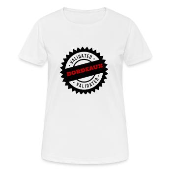 Bordeaux ist validiert - Frauen T-Shirt atmungsaktiv - Weiß - Vorne - AI Model Female 172 dark (172cm)