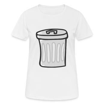Poubelles - T-shirt respirant Femme - blanc - Devant - AI Model Female 172 dark (172cm)