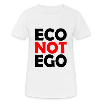 Eco not ego - T-shirt respirant Femme - blanc - Devant - AI Model Female 172 dark (172cm)